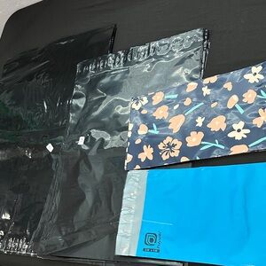 Poly Mailer Bundle of 50 in 3 Different Sizes Black/Blue/Navy Floral NWOT